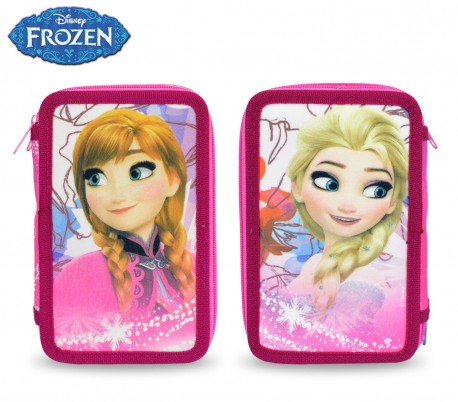 FR16109 Estuche de Frozen de 3 cremalleras y 43 piezas