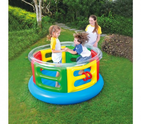 606936 Mini trampolín inflable para niños Fun 167x85 cm de 3 a 6 años