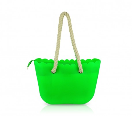  319598 Bolso de playa de silicona Sabrina T. Modelo Grip con asas de cuerda