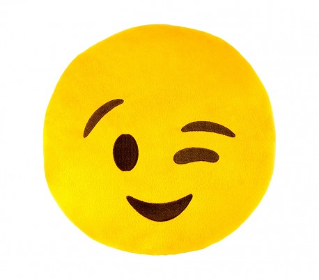 557317A Cojín emoji cara con lagrima color amarillo ø 34 cm emoticono