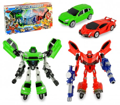 37749 Power robot transformable en coche con armas en dos colores