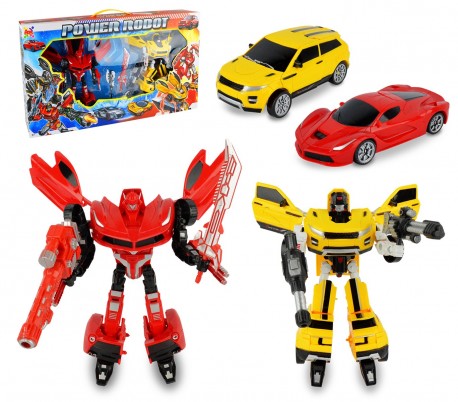 37749 Power robot transformable en coche con armas en dos colores