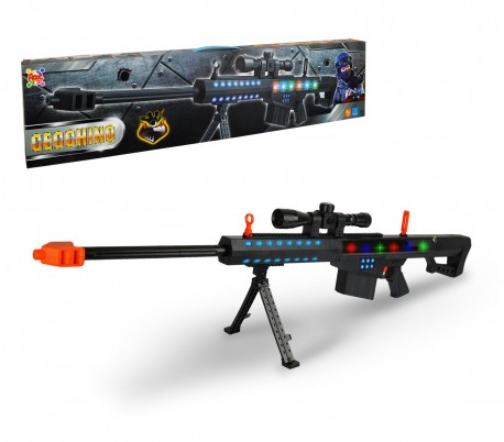 374907 Rifle de juguete de francotirador para niños con luces y sonidos realista