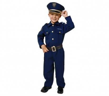 227738 Disfraz de carnaval motivo POLICIA (3 a 9 años) )