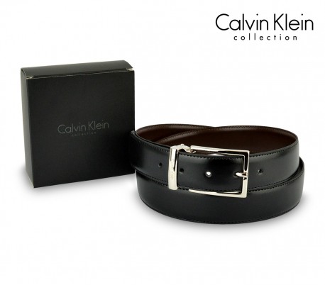 CK014 B48 Cinturón hombre CALVIN KLEIN  hebilla de acero pulído 110 / 125cm