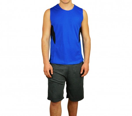 Conjunto Sport para hombre modelo TECNICOLOR camiseta tirantes y pantalon corto