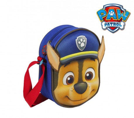 21-1662 Mochila 3D motivo CHASE PAW PATROL correa ajustable 12.8x18X5.5 cm