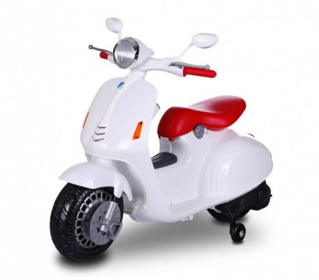 LT 849 Scooter eléctrico para niños PRIMAVERA 12V asiento de cuero