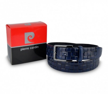 Cinturón para hombres 8006 cuero suave genuino PIERRE CARDIN  con relieves