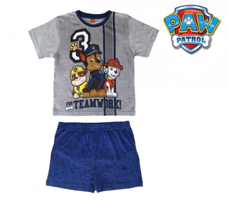 SS17PP1 Pijama de verano para niños modelo PAW PATROL talla de 2 a 6 años