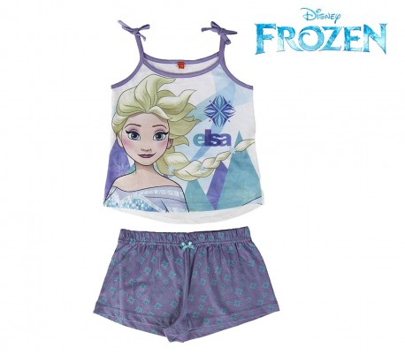 SS17FZ Pijama de verano para niños modelo Frozen Elsa tallas de 3 a 7 años