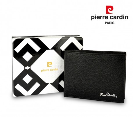 8866 TILAK11 Cartera para hombre de cuero genuino con portamonedas PIERRE CARDIN