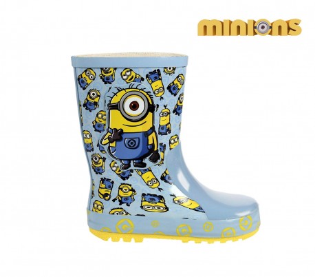 23-2092 Botas de agua para niños motivo MINIONS de la talla 27 a la 32