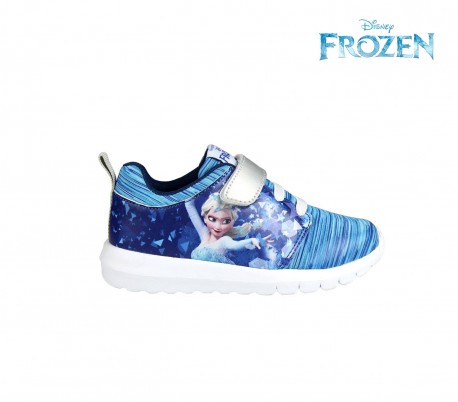 23-2652 Zapatillas de deporte para niòas Elsa de Frozen cierre velcro FULL PRINT