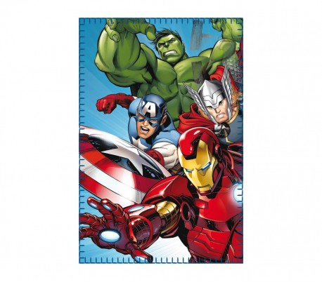 43744 Manta polar para niños motivo THE AVENGERS 100 x 150 cm 