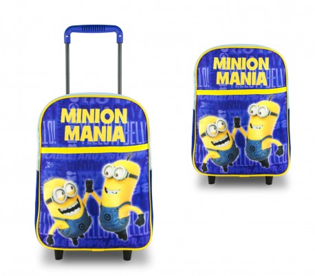 MN16106 Mochila carrito para colegio y ocio MINIONS MANIA 34x22x13 cm