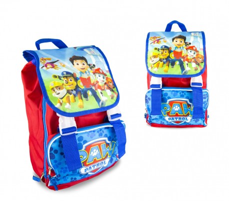 21-1416 Mochila escolar PAW PATROL Extensible con bolsillo frontal