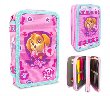 PR16111 Set para la escuela Paw Patrol Skye mochila y estuche 3 compartimentos