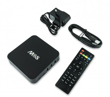 Smart Box TV 4.4 Android M8S con mando y cable HDMI incluido Quad Core