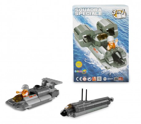 340677 Playset construcción 3 en 1 MARINE SPECIAL TEAM 101 piezas para montar