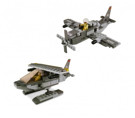 340653 Playset construcción AEREO MILITARE CIGIOKI SQUADRA SPECIALE 144 piezas