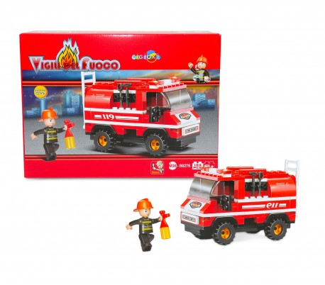 121467 Playset de construcción VIGILI DEL FUOCO CIGIOKI 133 piezas para montar