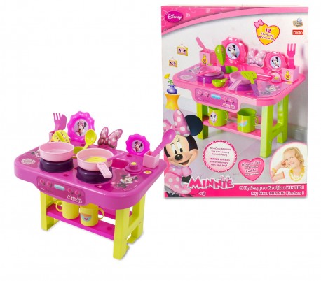 084120 Mi primera cocina de Minnie con 12 fantásticos accesorios y fogones