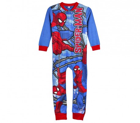 22-1729 Pijama de invierno entero para niños SPIDERMAN lana suave y calentita