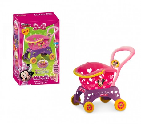 084199 Carro para la compra de MINNIE con la cesta para comprar extraíble 2 en 1