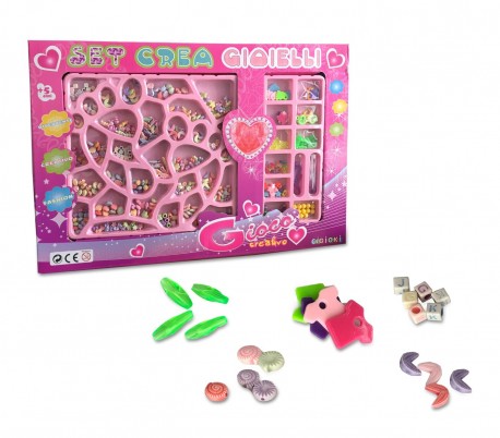 163887 Set crea joyas CIGIOKI divertido y cretivo perlas de plástico en colores