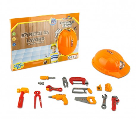 334294 Playset herramientas de trabajo CIGIOKI sombrero y 15 accesorios