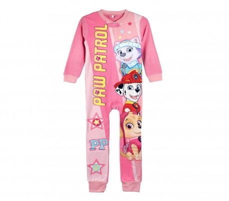 22-1727 Pijama entero Paw PATROL para niña con forro polar suave de 3 a 6 años