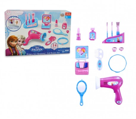 087138 Playset accesorios de belleza  DISNEY FROZEN con 14 accesorios