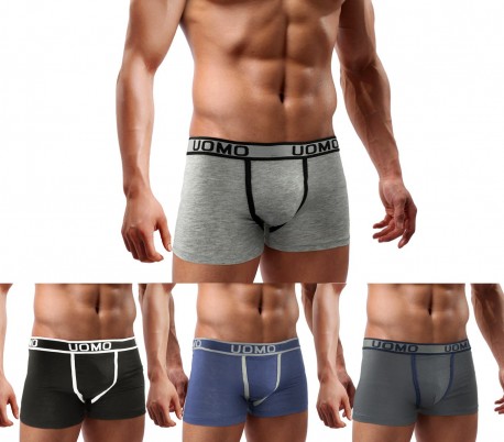 B-003 Pack 4 boxer para hombre mod. JEFF de algodón tallas de la M a la XXXL