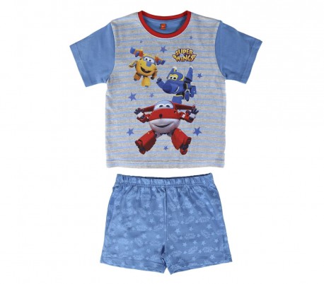 22-2108 Pijama de algodón SUPER WINGS para niños tallas de 2 a 6 años