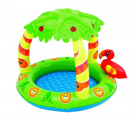 52179 Piscina de jungla BESTWAY on fondo inflable y cubierta 99x91x71 cm