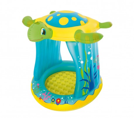 52219 Piscina de tortuga con fondo inflable paredes y cubierta 109x96x104cm