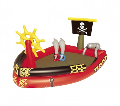 53041 Piscina Play Center Piratas con juegos y pistola de agua 190x140x96cm