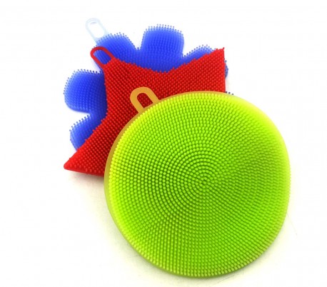 Juego de 3 esponjas de silicona BEST GRIP SPONGE con cerdas suaves de limpieza