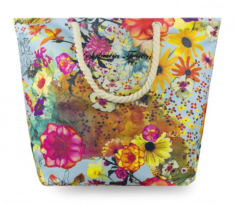 423059 Bolso para la playa Sabrina Tenori estampado de flores JUTA asa de cuerda