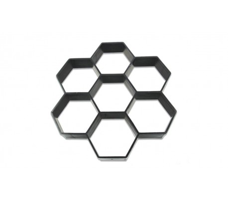 10757 Molde de pavimentación hexagonal para crear guijarros 28 X 29 cm