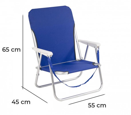 480510 Silla plegable de playa JOY SUMMER para camping piscina jardín 