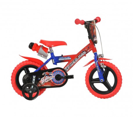 Bicicleta para niños DINO BIKES 123 GL-SP talla 12 SPIDERMAN edad de 3 a 5 años