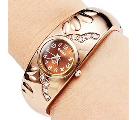 Reloj pulsera dorado oro bronce mujer chica Mod Viena con con cierre a presión 