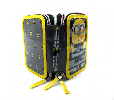 455623 Estuche para niños de 3 cremalleras 43pz colores variados MINIONS 3