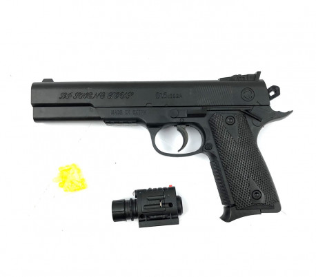 397233 Pistola de juguete CIGIOKI con puntero de 6 mm y bolas incluidas 45 Magnu