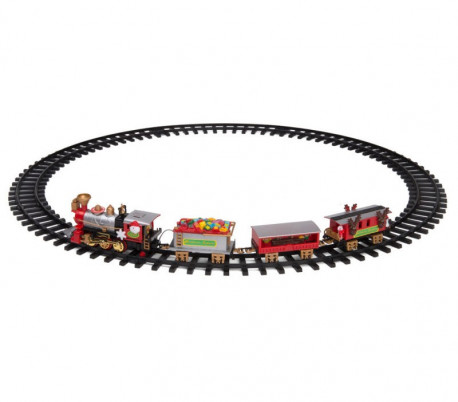 830082 Tren de navidad a batería para árbol con luces y sonidos 75 cm diámetro