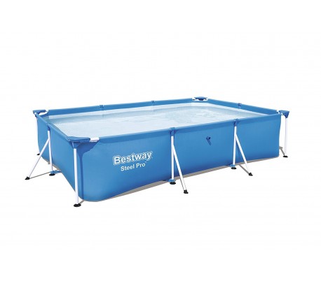 56404 Piscina BESTWAY steel pro fame rectangular 300x201x66 cm. 3,300 lt.