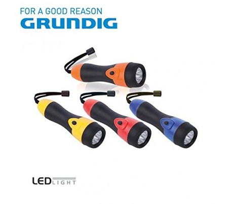 Linterna 5 LED con empuñadura de goma 21 cm de largo - Grundig 