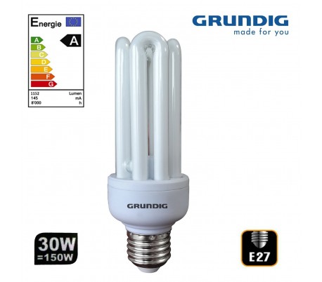 Bombilla Grundig 30W Clase A - E27 Luz fría 6500K Ahorro de Energía